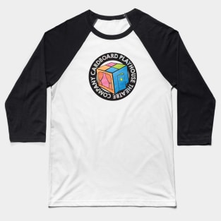 Cardboard Playhouse Round Logo Baseball T-Shirt